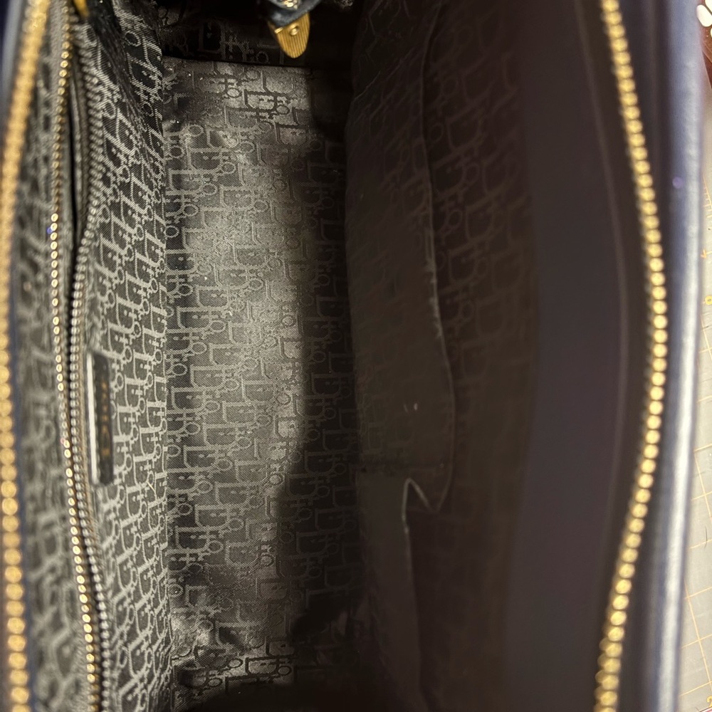 Dior Navy Monogram Tote Bag - Picture 5 of 6